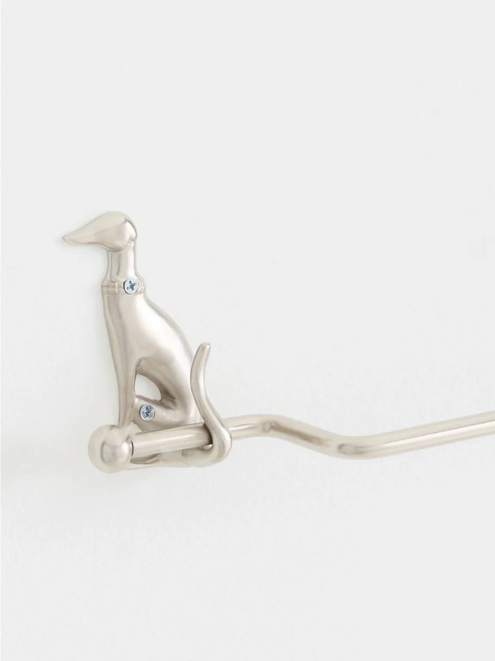 Anthropologie Caine Dog Towel Bar, Brushed Nickel